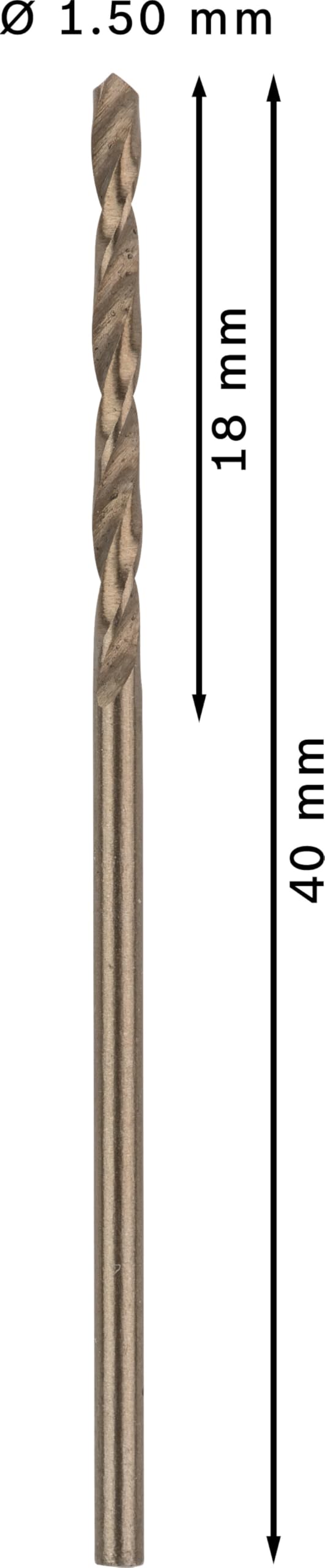 Bosch Punta per metallo PRO HSS-Co Ø 1,50 mm Trapano Accessorio