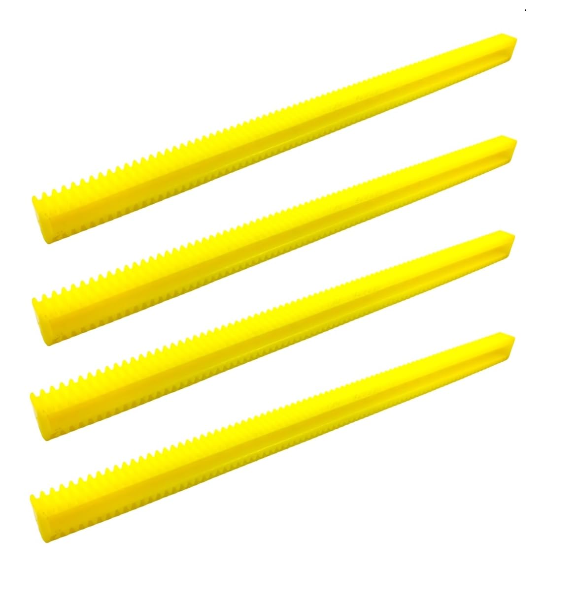INVENTO 4Pcs (Pack of 4) Plastic Rack Gear 82 Teeth 15" inch (381 mm) Long, 14mm Width Double-Sided Plastic Linear Rack Gear Strip for Pinion Spur gear DIY Projects Models Toys