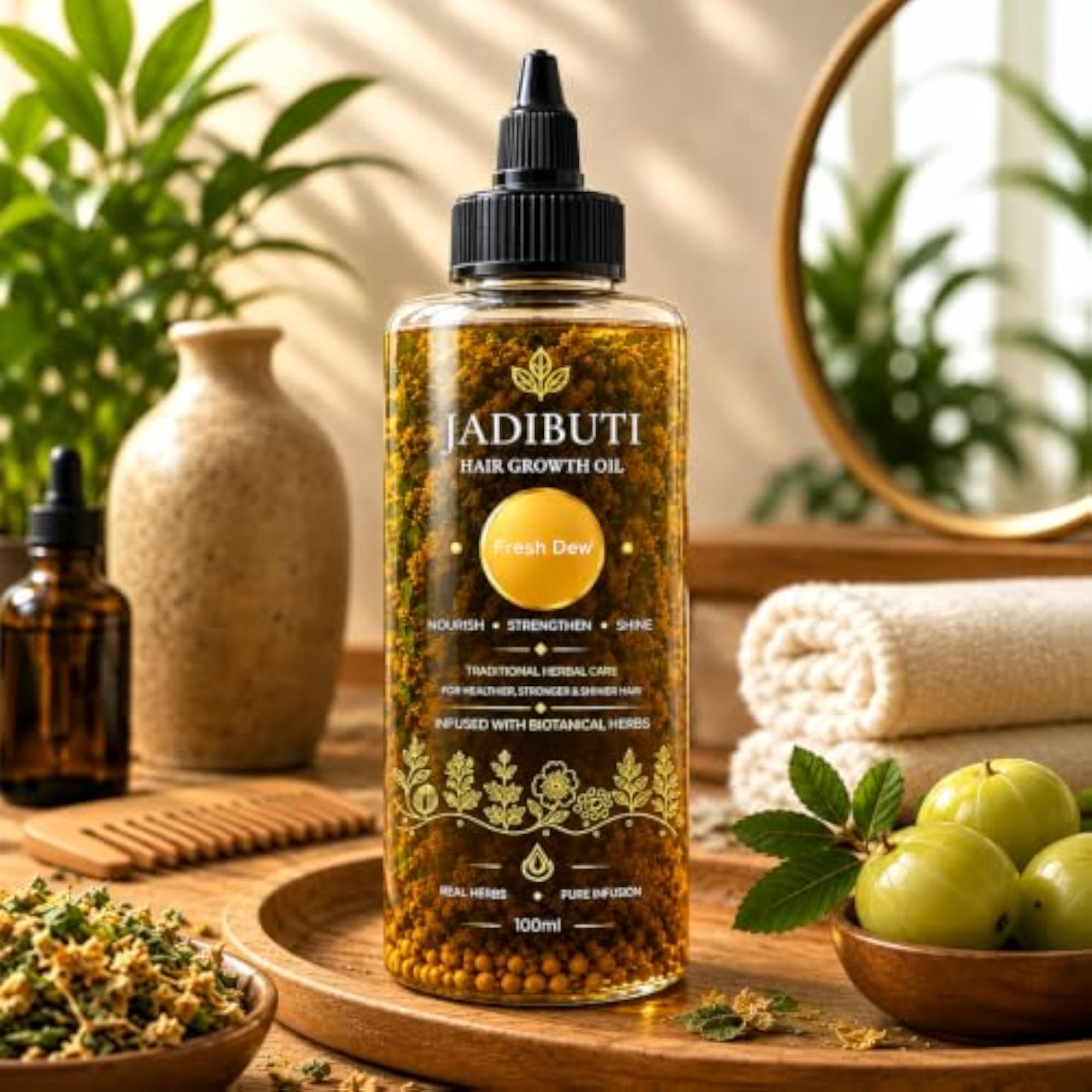 Jadibuti Hair Growth Oil, Herbal Formula with Rosemary