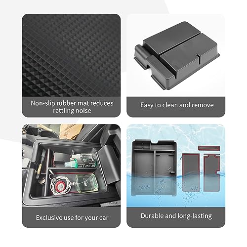 Image of CDEFG 2023 2024 2025 Pilot Center Console Organizer Tray for 2023-2025 Honda Pilot Touring Sport EX-L Elite TrailSport LX Middle Console Storage Box 2024-2026 Ridgeline / 2024-2026 Passport (Red)