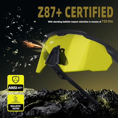 Image of Shooting Glasses Anti Fog with High Definition Lenses, ANSI Z87+ Certified Tactical Safety Glasses for Men Women