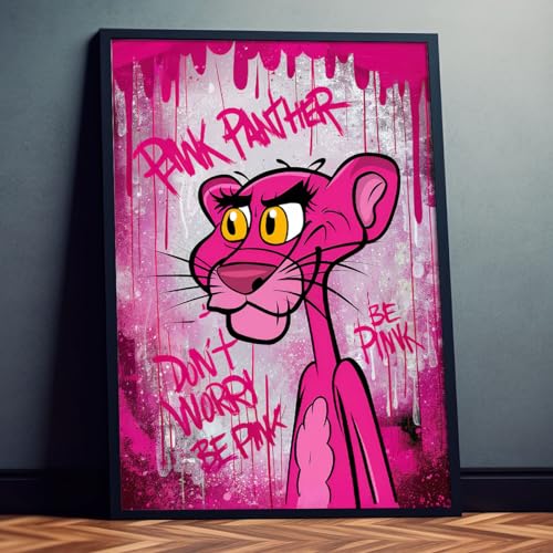 Dekomundo Rosa Panther Comic Pop Art Poster für Wohnzimmer, Schlafzimmer, Büro, 50x70 cm Dekomundo Rosa Panther Comic Pop Art Poster für Wohnzimmer, Schlafzimmer, Büro, 50x70 cm
