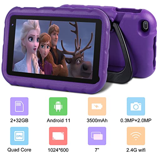 Oangcc Kinder Tablets 7 Zoll HD Android 11 Tablet für Kinder Kleinkind Edition Tablet PC,1.6G Hz, Quad-Core, 32GB ROM(TF… - Image 3