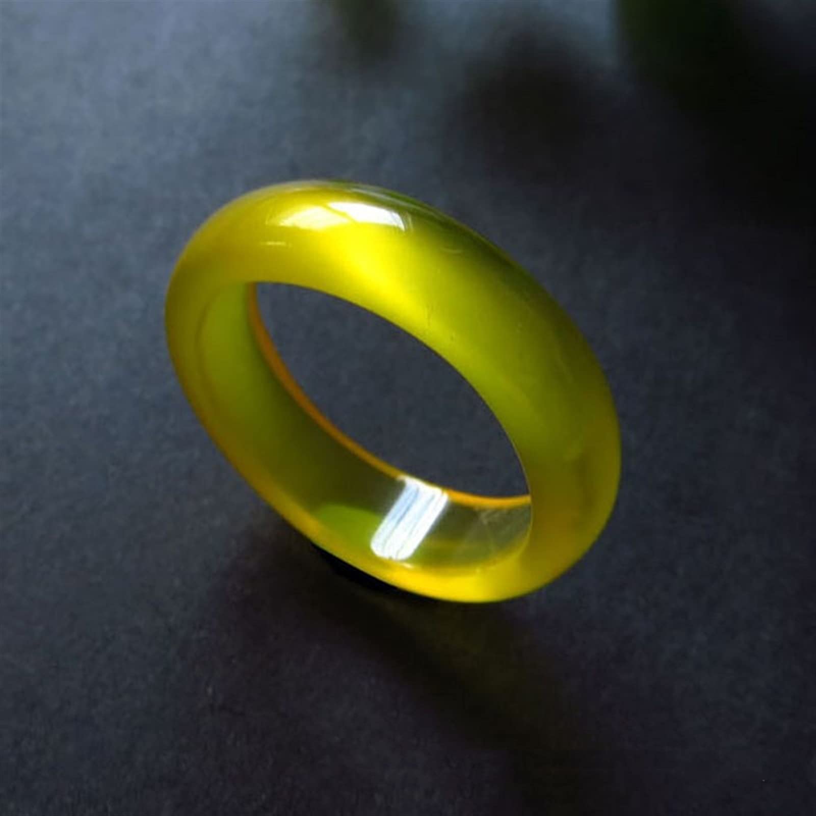 Yzdkj Men's 16 Natural Chalcedony Hand-Carved Jade Ring Fashion Jewelry Jade Jade Rings In Lovers (Gem Color : 4, Ring Size : )