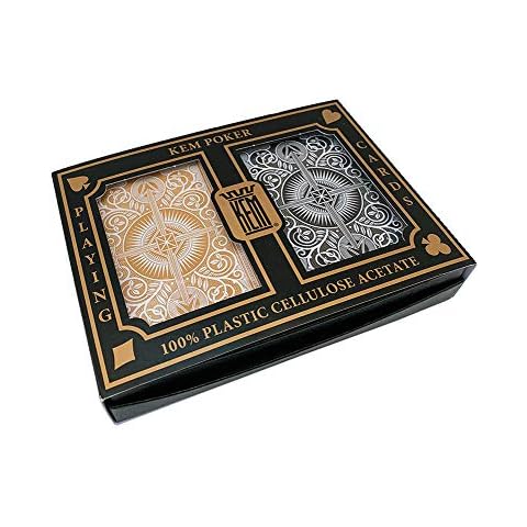 Kem Playing Cards 1017400 Jumbo-Index für Poker Spielkarten, Pfeil Schwarz/Gold Cover