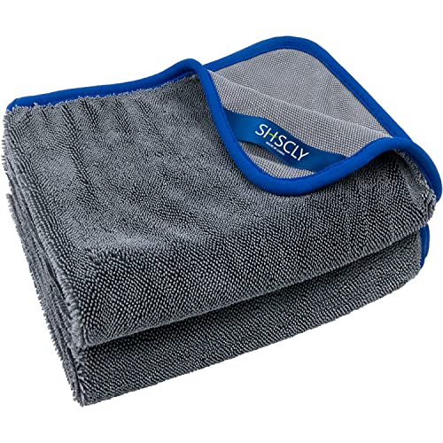 Shscly MJ61 Microfiber Drying Towels For Cars Large Gray 29 X 33 Inches Pack Of 2 cover