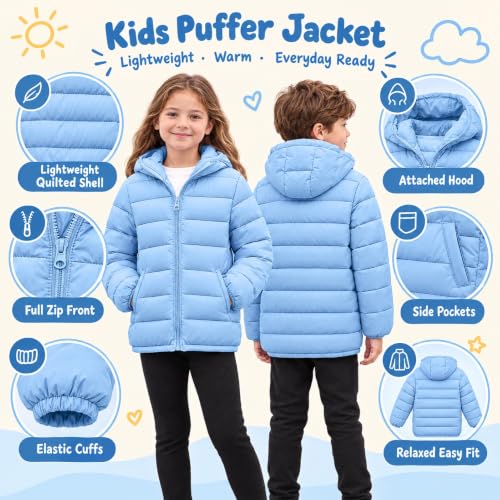 Kids Winter Coats Boys Girls Lightweight Puffer Quilted Jacket - image 4