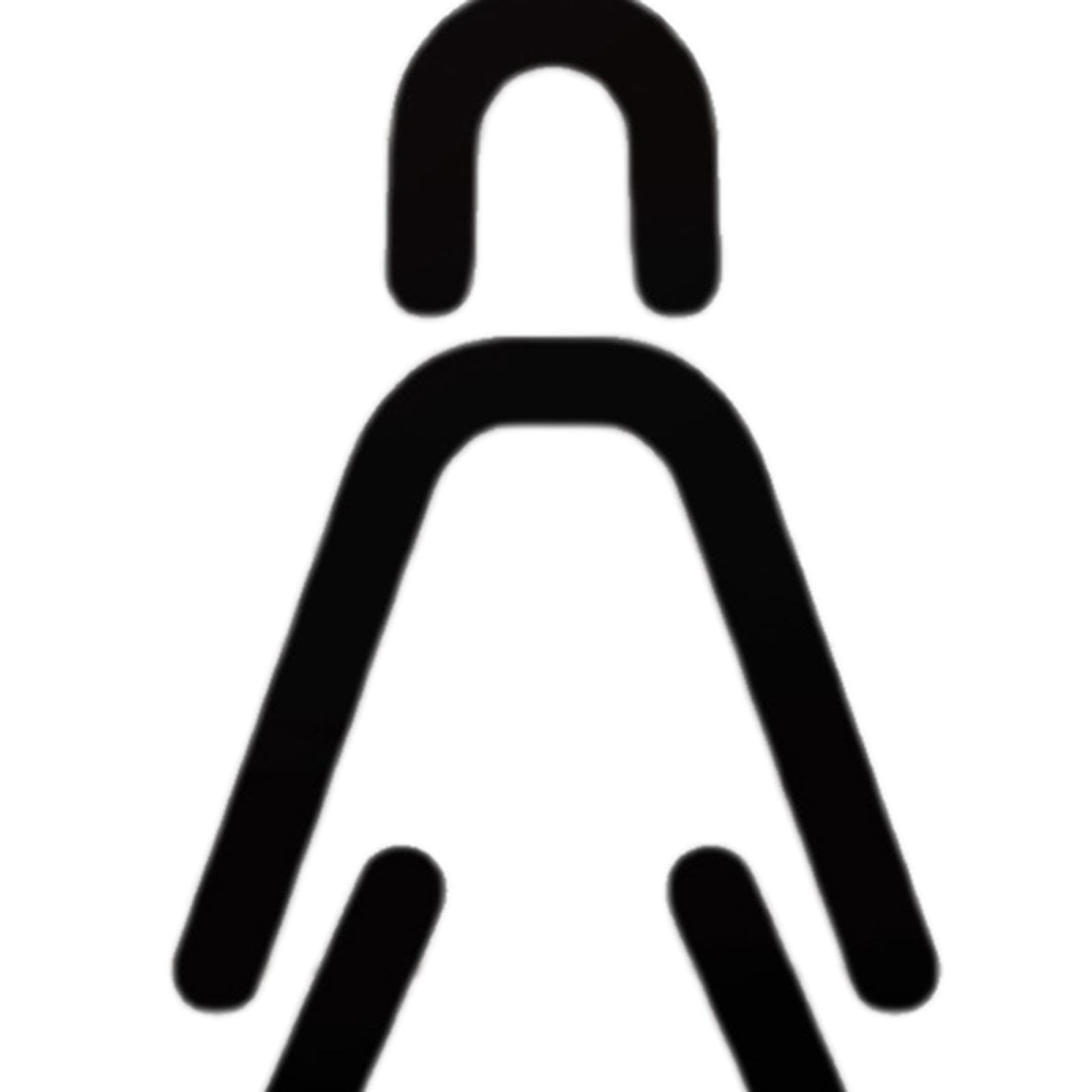 F Fityle Maschio Femmina Toilette Segno WC Adesivi 3D Luogo Pubblico Bagno Segno Decalcomanie Toilette Segnaletica Bordo Toilette Porta Segno per Bar Centro, Un nero