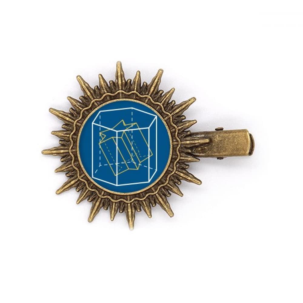 Combinatorial Inclination Mathematical Geometric Space Hairpin Sun Headwear Retro Metal Clips Pin