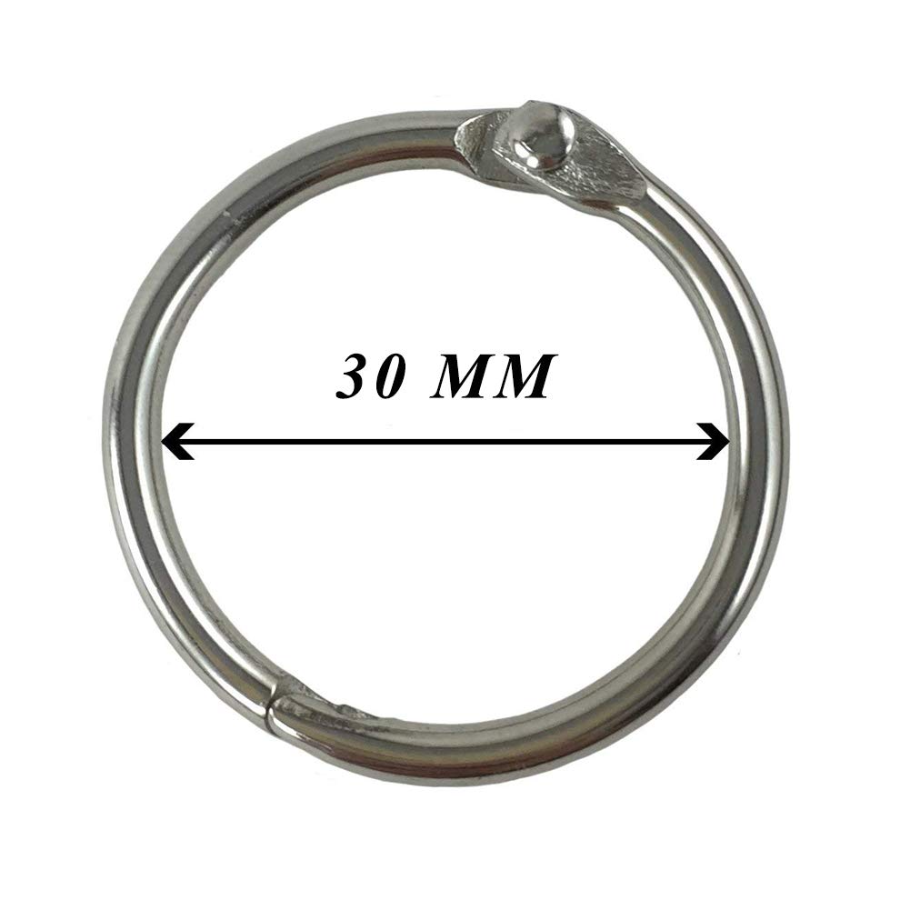 Schneespitze 20 stuks metalen ringen, boekringen, losse bladverbinders, ringen, bindingen, bonte ringen voor sleutelorganisatie en handwerk, willekeurige kleur