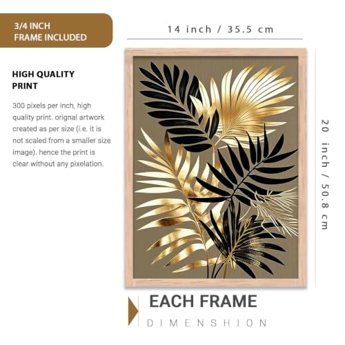 Image of kotart Painting for Wall Decoration - Modern Art Wall Decor Framed Painting for Living Room Bedroom - Framed Posters /Paintings with Frame Set of 3 (Art-7, 14x20 Inch)