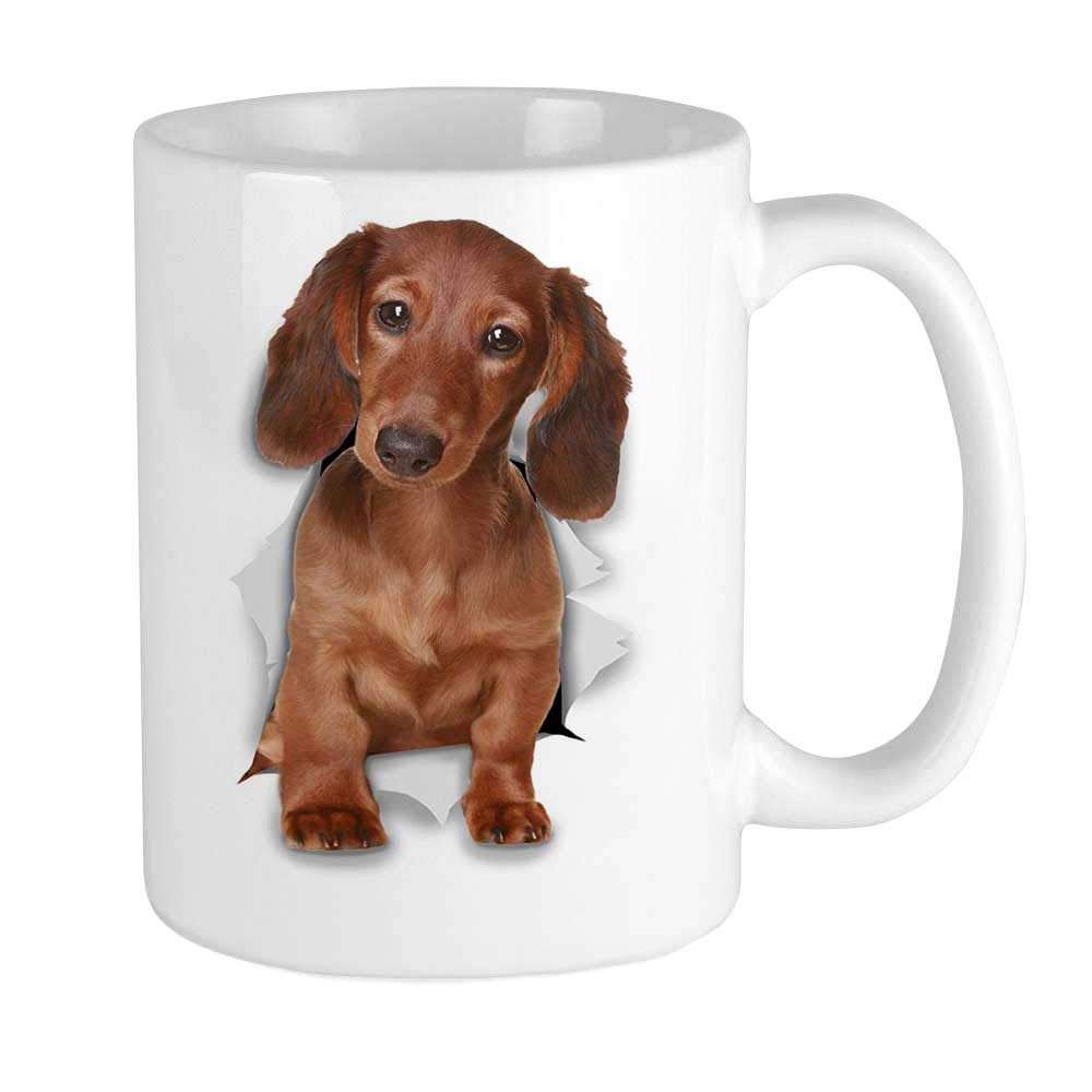 Amazon Co Jp 3d犬 ロングヘアーブラウンダックスフントソーセージドッグクリエイティブマグカップ Home Kitchen