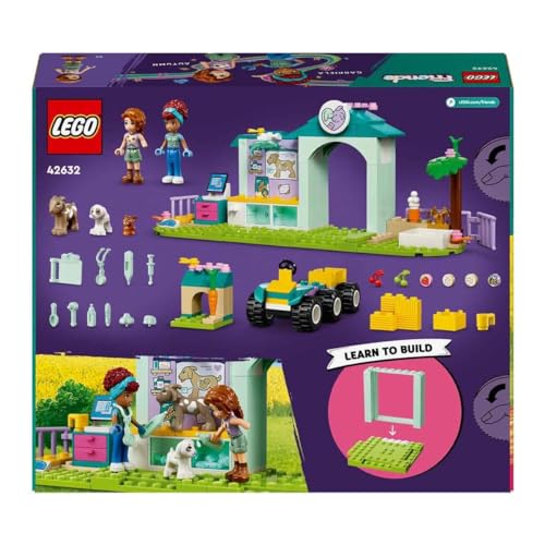 Image of LEGO Friends Farm Animal Vet Clinic Toy Veterinary Care Role Play 42632