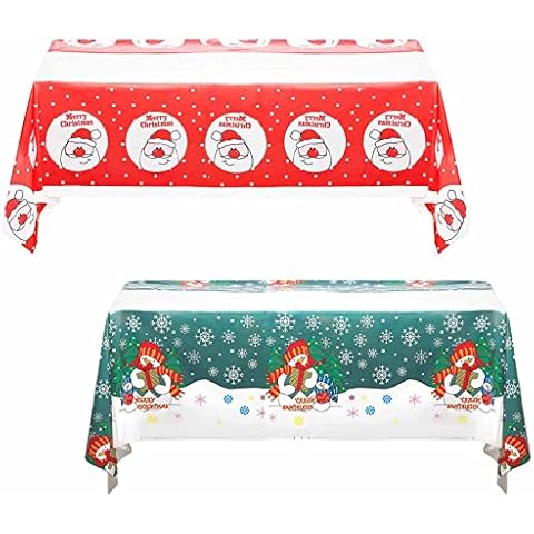 Christmas Disposable Tablecloths for Winter Parties Cover