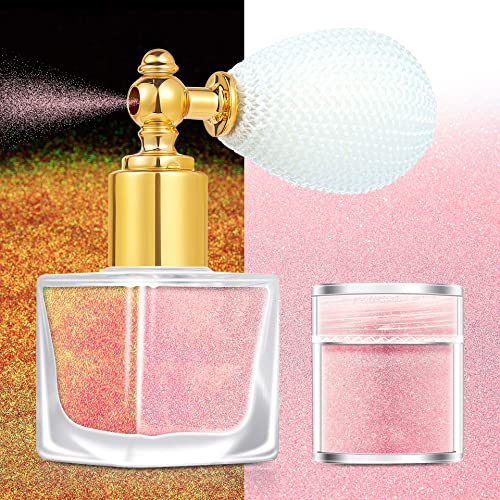 Flymind Body Glitter Spray, Glitter Spray For Hair And Body, Shimmer Highlighter Powder Makeup Spray For Body Face Hair Clothes Nail Art Craft Design #TOP4