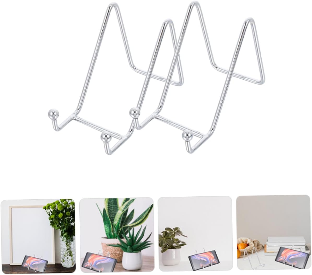 ERINGOGO Decorative Iron Storage Rack 2pcs Phone Holders Office Desk Tablet Stand Multipurpose image 2