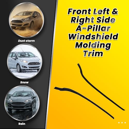 OsyphereX Windshield A-Pillar Front Molding Trim Compatible with 2011-2019 Fiesta AE8Z 5403136-A AE8Z5403136A AE8Z 5403137-B AE8Z5403137B by OsyphereX - Image 7