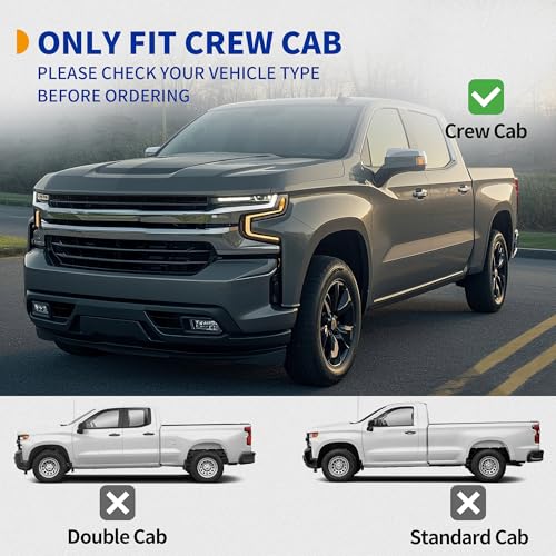 Estribos laterales 6 pulgadas para Chevy Silverado 2019-2026 miniatura 2