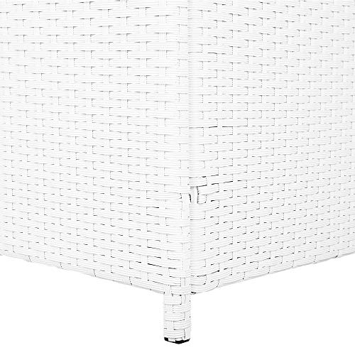 Beliani Praktische Auflagenbox Rattan weiß Modena – Bild 8