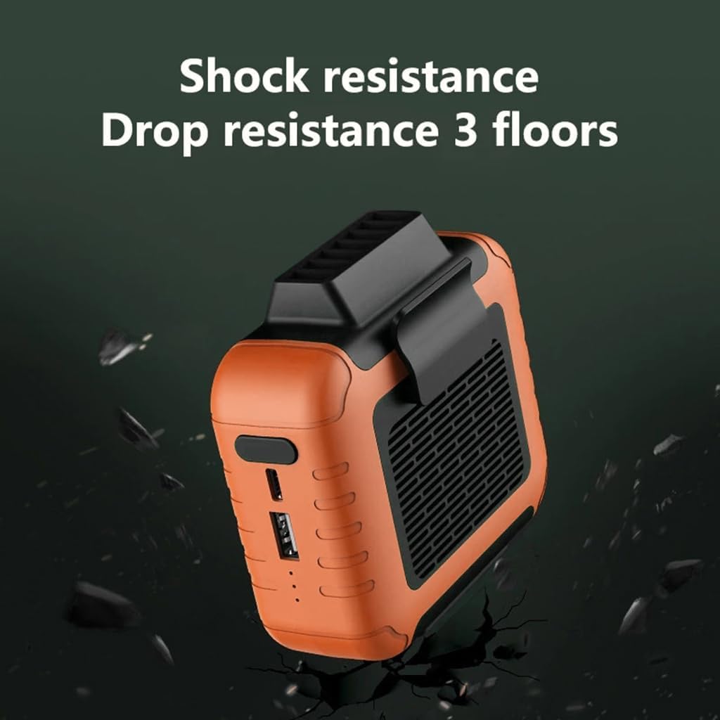 Portable Waist Fan 6000mAh USB Rechargeable Fan for Outdoor Activities Kids and Audlts