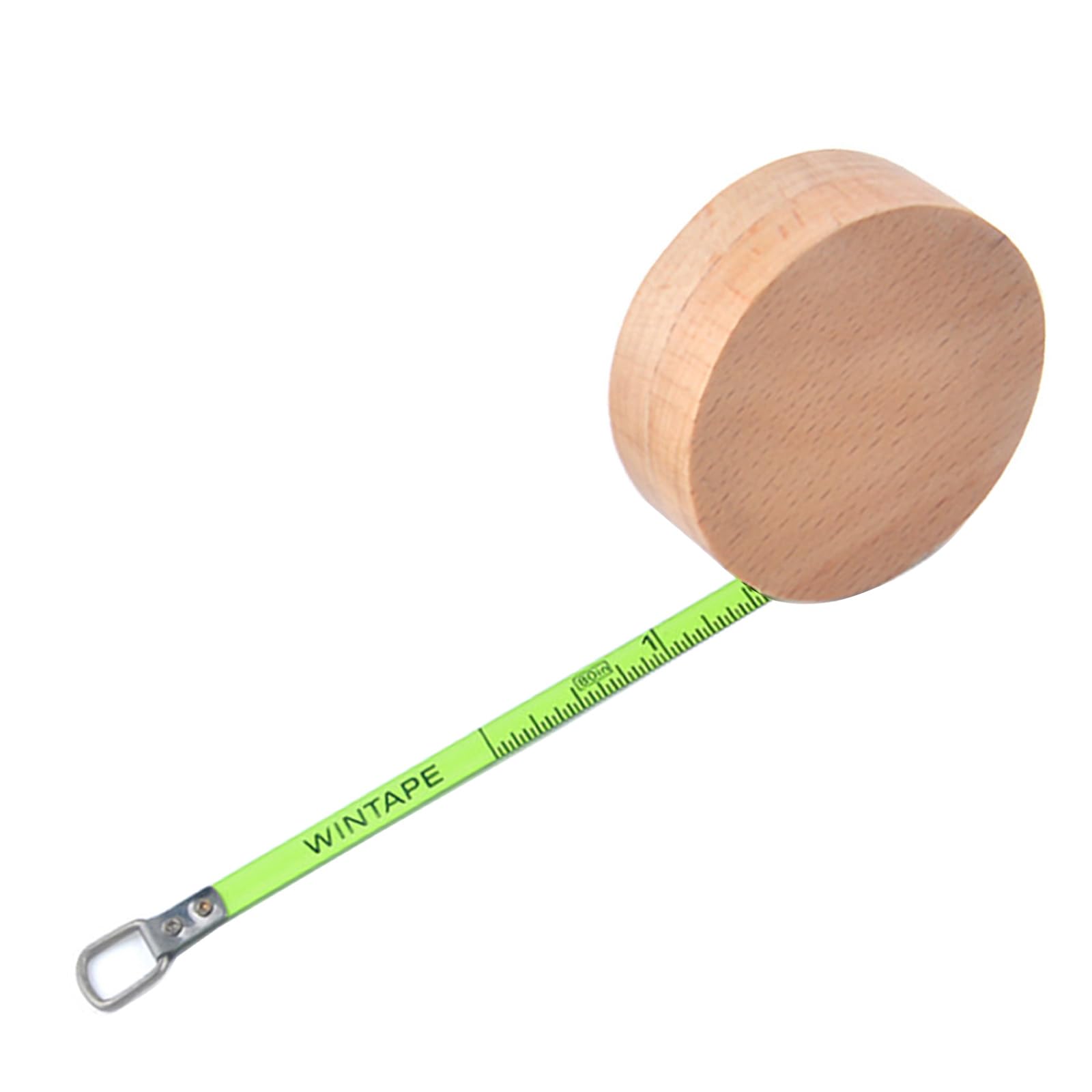 Wood Case Tape Measure 2m with Clear Marking Woodworking Measuring Tape for Professional Use and DIYer Tasks Retractable Measure for Sewing
