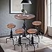 FUBIRUO Set of 4 Vintage Industrial Kitchen Counter Swivel Bar Stool Height Adjustable 23.6