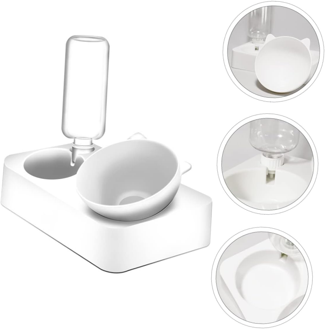 DOITOOL 1pc Capacity Dog Cat Feeding Bowl Dual Use Water and Food Container Spill Design for Pets Automatic Water Replenishment Convenient Supply