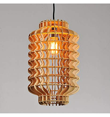 KosiLight - Modern Chinese Lantern Pendant Light Made of Basswood - Avy - Wood - 220/230V 50/60Hz - Wood - IP20 - Compatible with A