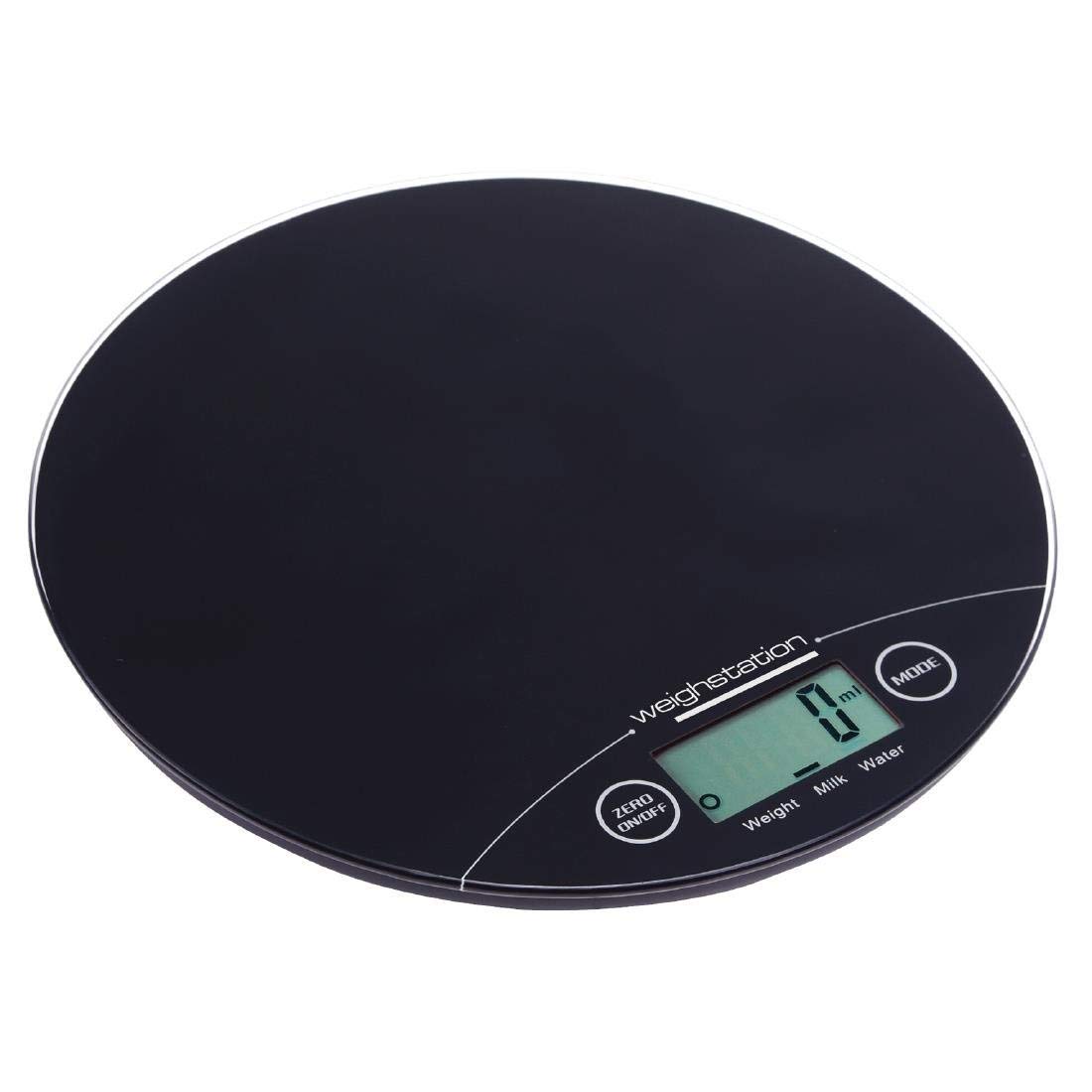 Vogue Digital Black Round Scale (Not Gov Stamped) 5Kg /11lbs Grad. 1g/0.1oz