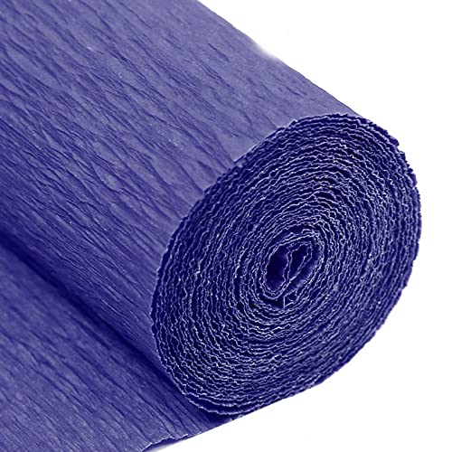 90G Premium Crepe Paper Roll 20In Width, 98In Length Streamer Diy Flower Craft Party Hanging Decor (27-Navy Blue) (Zzz02) #TOP2