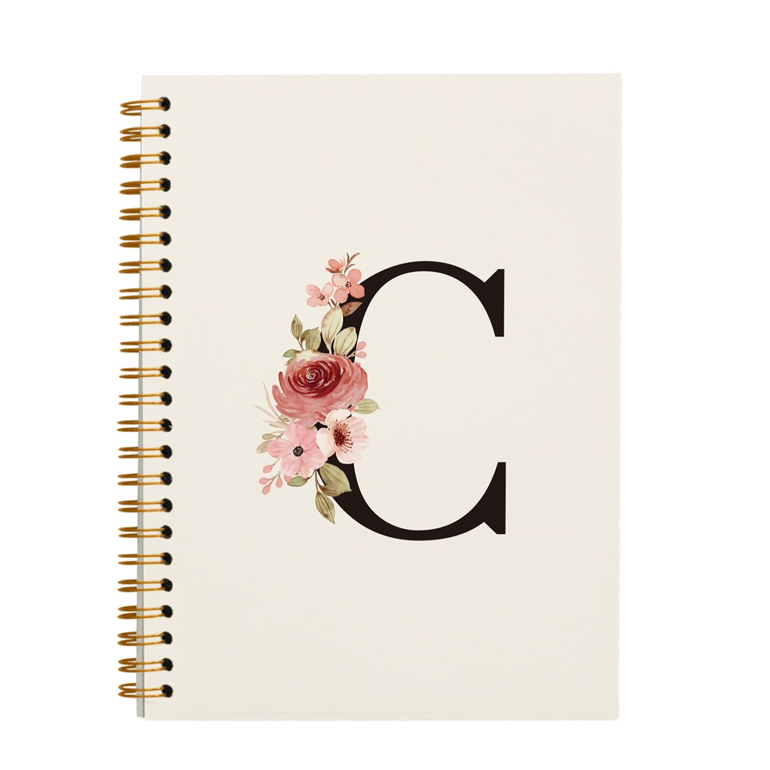 OXW Personalized Gifts Initial Letter C Notebook Journal, Cute Custom Notebook for School Girls, Monogrammed Gifts for Women, School Supplies for