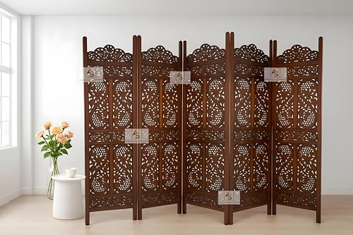 Image of Partition for Living Room,Divider,Partition Wall Divider Screen Separator, Wall Panel Divider for Hall | Bedroom |Office | Puja Room | Restaurant S Design (5- Panels)
