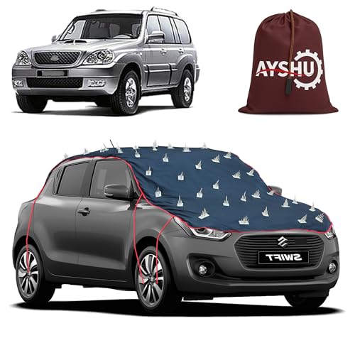 Image of AYSHU Water-Resistant Spike Car Cover for Hyundai Terracan - Protects from Dogs, Monkeys, Dust, Sunlight & UV - Full Roof Universal Fit