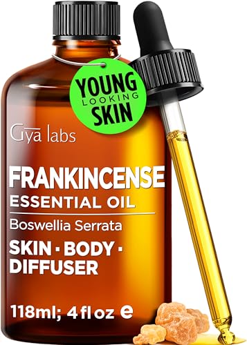 100% Pure Frankincense Essential Oil - 4 Fl Oz - Frankincense Oil for Hair, Skin, Diffuser,...