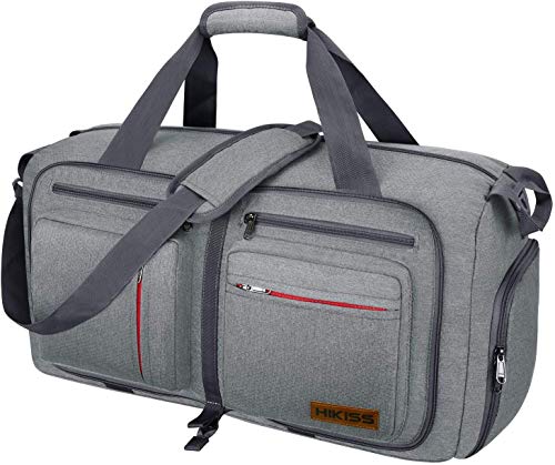 Preisvergleich Produktbild HIKISS Faltbare Reisetasche 75L Duffel Taschen mit Abnehmbarem Schulterriemen und Schuhfach Reisegepäck Übernachtung Taschen / Sporttasche für Reisen Sport Gym Urlaub