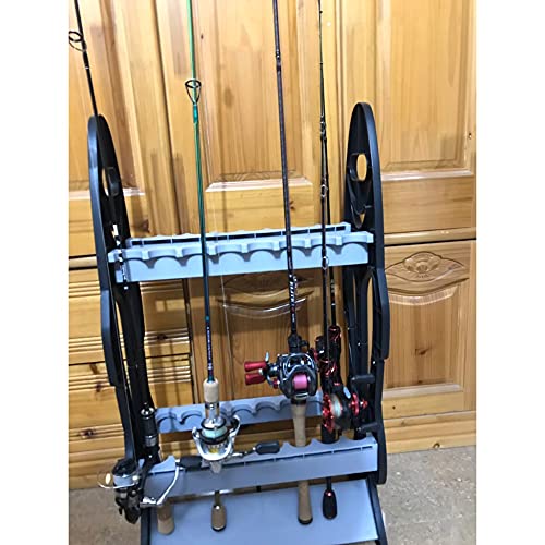 JHYS Tragbare Angelausrüstung, 16 Ruten Angelrutenhalter Angelrutenständer Organizer Rack Angelrutenhalterung Halterung… – Bild 6