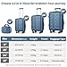 Tavoxda Suitcase Sets of 4 Piece Lightweight ABS+PC Hard Shell Travel Suitcase with Spinner Wheels Luggage Set with TSA Combination Lock-20’’+24’’+28’’&Beauty Case, Blue