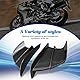 JNNJ 2Pcs Motorräder Aerodynamische Winglets, Moto ABS-Verkleidungs-Winglets, Seitenflügel Windflügel Spoilerflügel Motorrad Dekoration Modifikation Zubehör(Glänzendes Hartlöten)