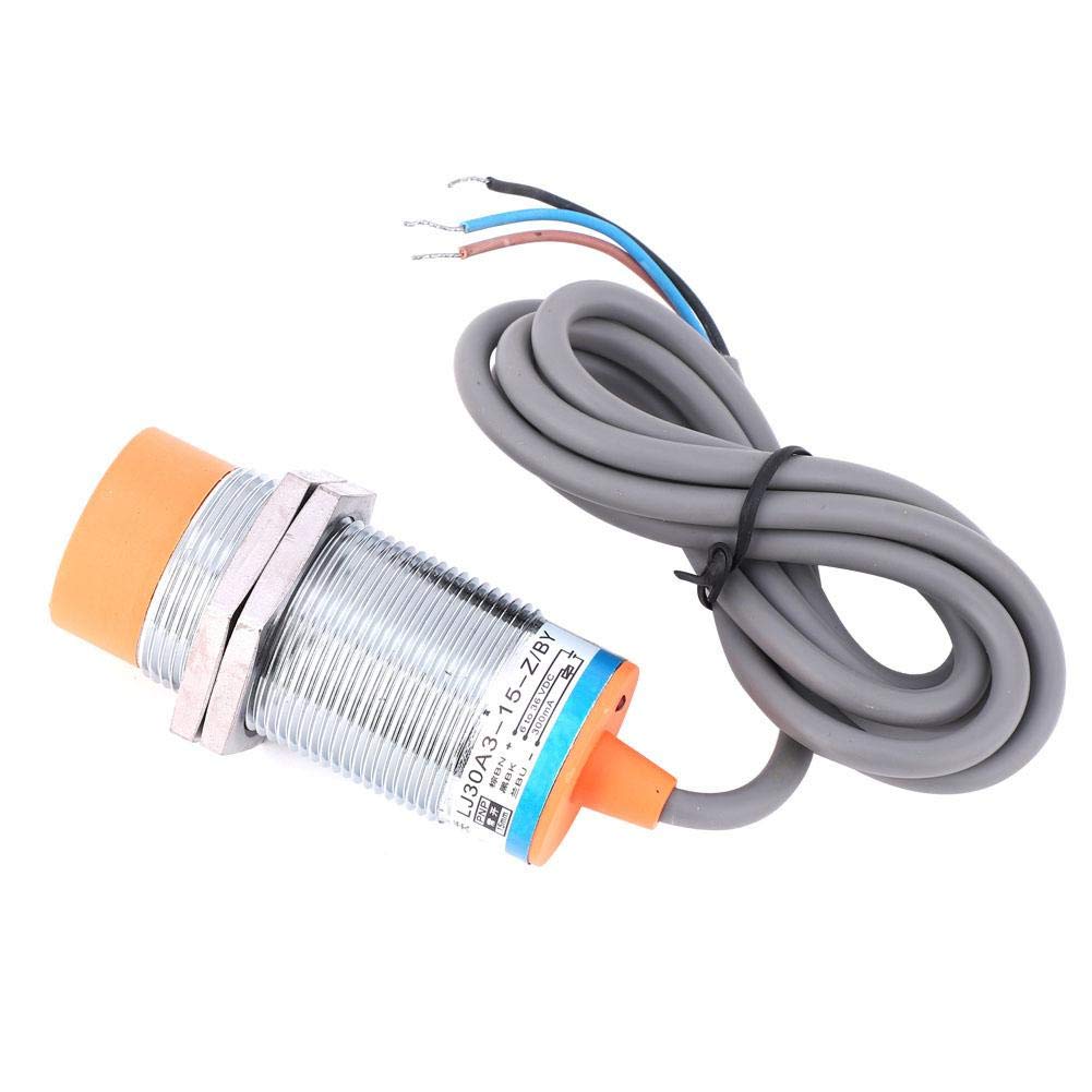 JYIO® LJ30A3-15-Z/BY 5 Stück Induktiver Näherungsschalter, 6-36VDC 3Wire PNP NO, Berührungsloser Schalter, Automatisch, Messing, 1-Weg, Durchsteckmontage, Arbeitskontakt, -30°C bis +65°C