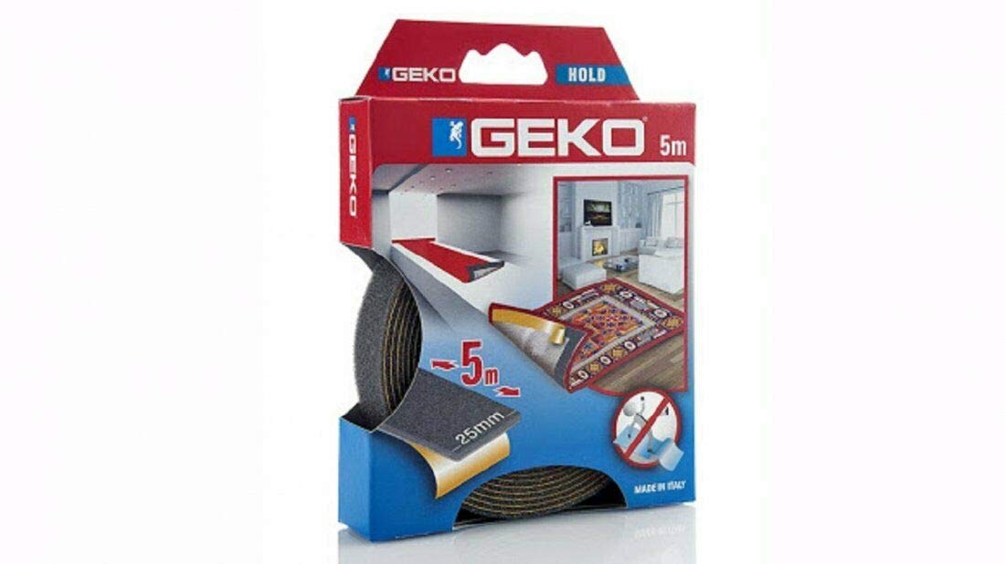 Adhésif antiglisse tapis 5mX25mm évitez les chutes et fixez vos tapis rebelles