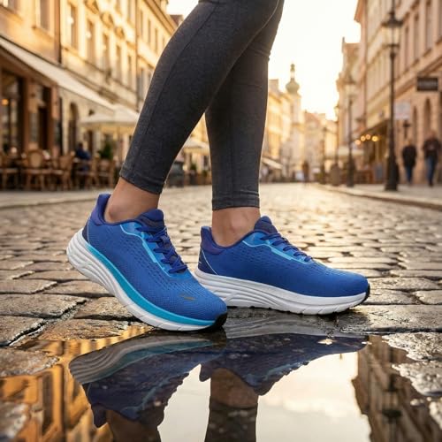 Image of Women's Wide Toe Box Walking Shoes Comfortable Cushioned Tennis Nursing Bunions Shoes Breathable Non Slip Gym Sports Athletic Running Fashion Sneakers