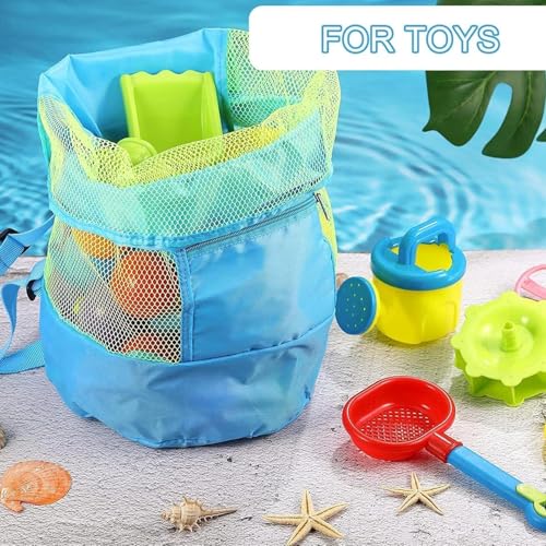 Miniatura 4 de Kimhome - Bolsa Para Juguetes De Playa, 1 Unidad Bolsa De Malla Plegable Grande Para Guardar Juguetes De Playa, Con Diseño Para Drenar La Arena Y El Agua