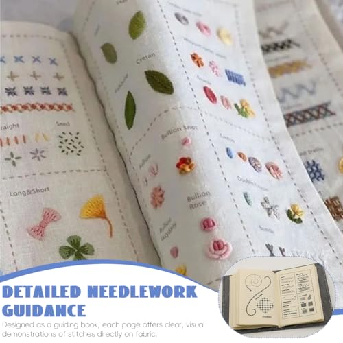 Image of HASTHIP Embroidery Stitch Book, Assorted Stitching Methods
