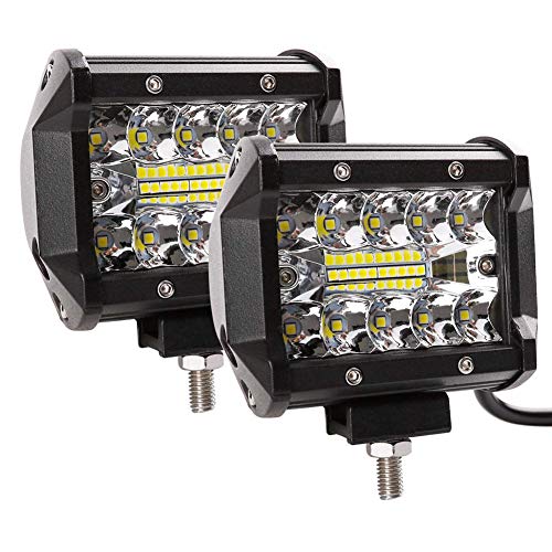 LED Light Bar 4inch Driverwish Led Work Light Off-Road Driving Light Waterproof IP67 Led Back-up Driving Lights for Truck Polaris ATV UTV SUV Tractor Boat, 2 Packs