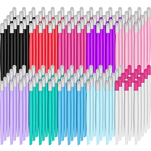 150 Pieces Plastic Handle Nail Cuticle Pusher Rubber Tipped Nail Cleaner Colored Nail Art Tool for Men and Women for Christmas Valentine's Day Giving(Assorted Colors)