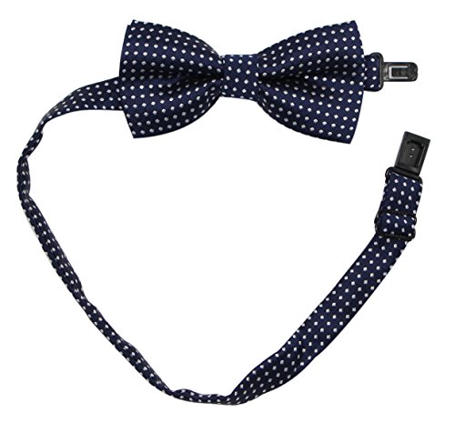 Jaifei Toddler Kids 4 Clips Adjustable Suspenders And Matching Bow Tie Set (Dots-Navy) #TOP3