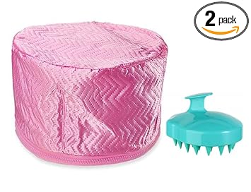 VENIQE Hair Care Thermal Head Spa Cap Treatment with Beauty Steamer Nourishing Heating Cap And Hair Scalp Massager Shampoo Brush(Rendom Colour)