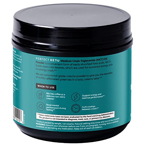 Perfect Keto MCT Oil Powder, Medium Chain Triglycerides, Ketogenic NonDairy