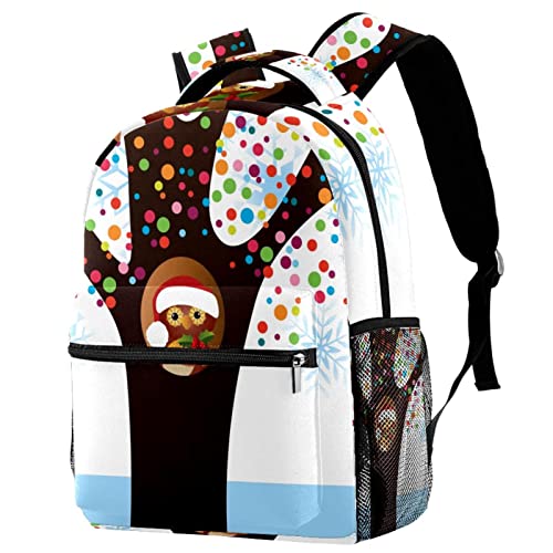 Mochilas ligeras de búho de Navidad y bolsos de hombro para viaje