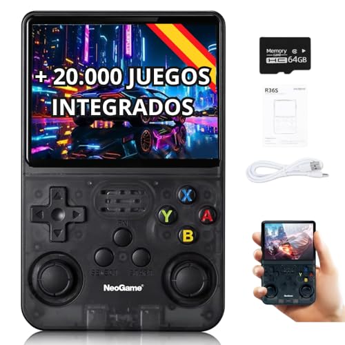 NEOGAME ® CONSOLA RETRO PORTáTIL R36S, CONSOLA PORTáTIL CON MáS DE 30 000 JUEGOS Y 20 EMULADORES, R36S CONSOLA COMPATIBLE CON GAMEBOY Y GAME BOY, EMULADOR CONSOLA RETRO CON BATERíA 3500MAH
NeoGame ® Consola Retro portátil R36s, Consola portátil con más de 30 000 Juegos y 20 emulado...